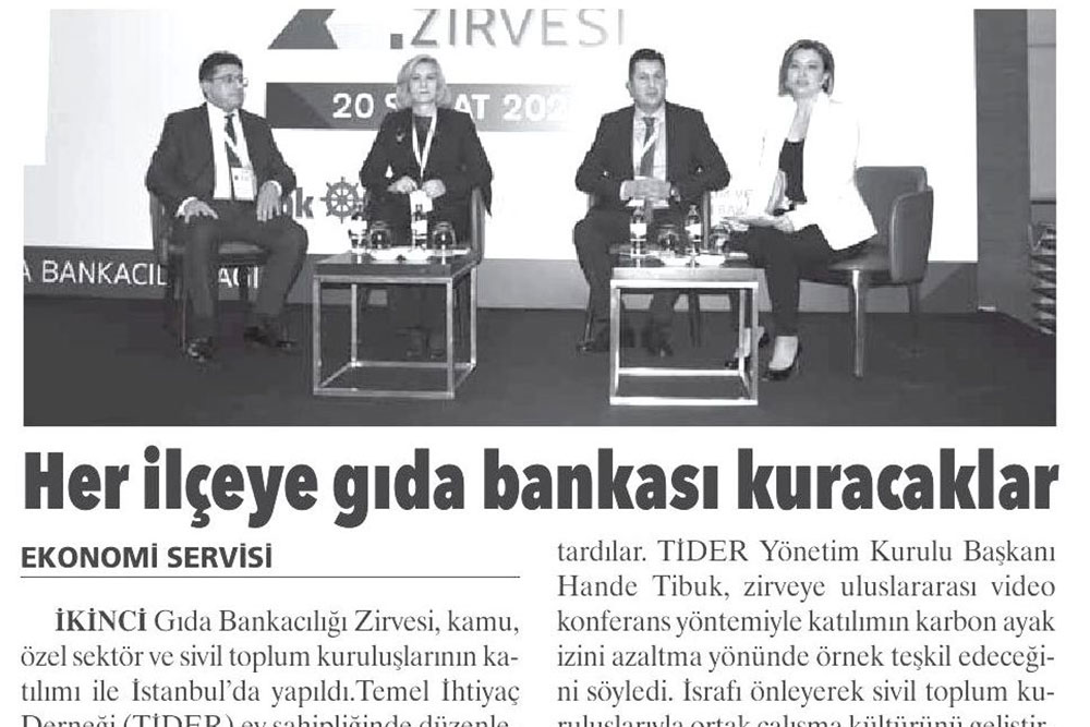 Her İlçeye Gıda Bankası Kuracaklar