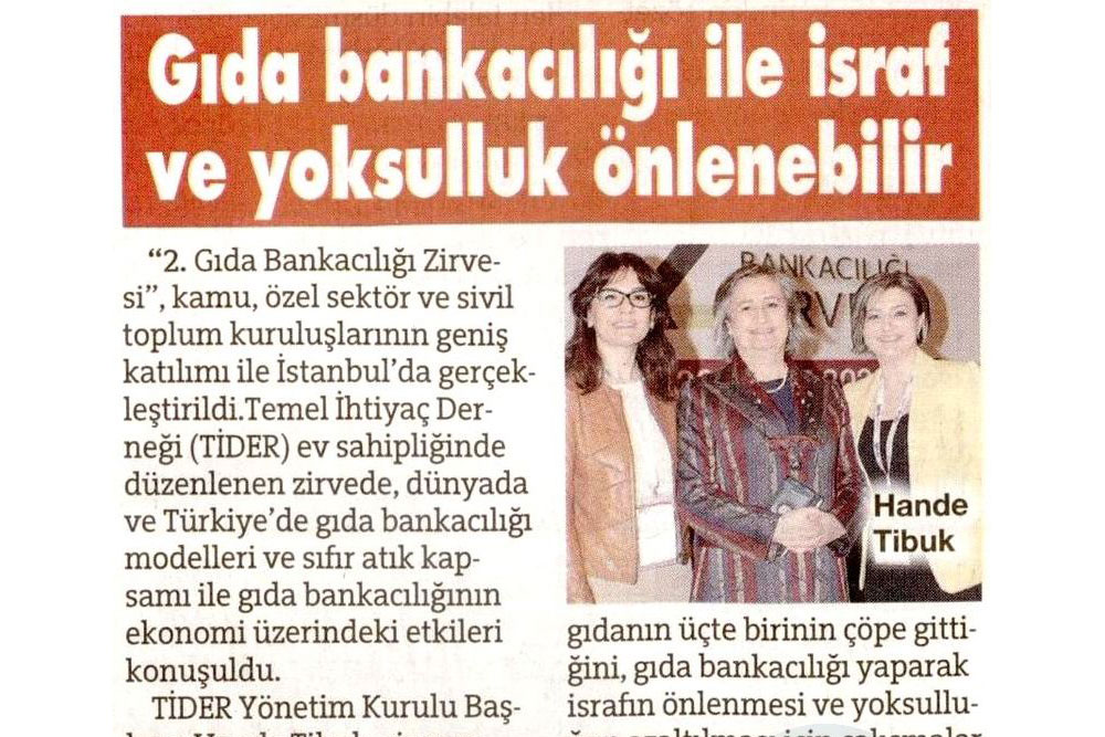 Gıda bankacılığı ile israf ve yoksulluk önlenebilir