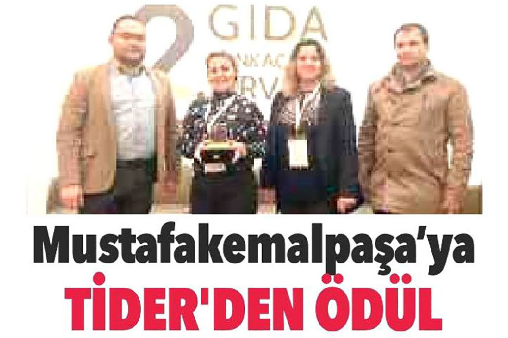 Mustafakemalpaşa'ya Tider'den Ödül