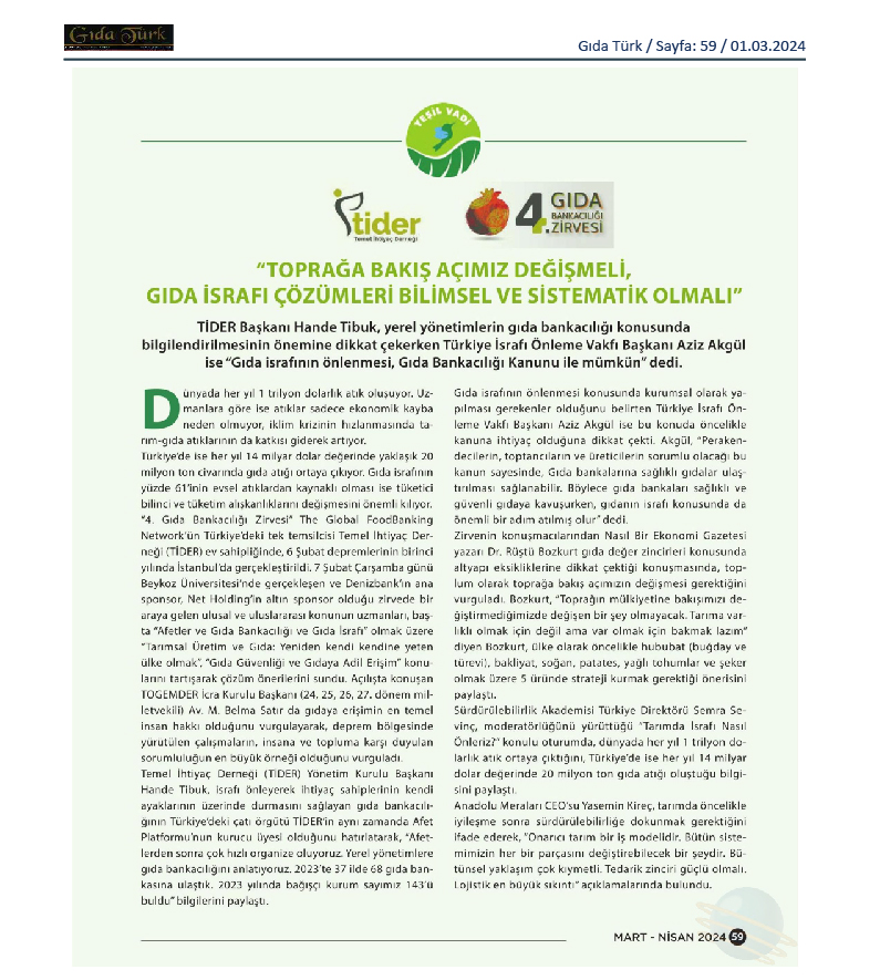 Toprağa Bakış Açımız Değişmeli