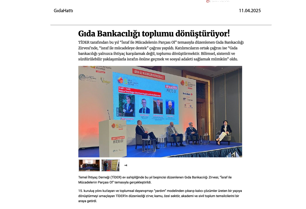 5. Gıda Bankacılığı Zirvesi Düzenlendi