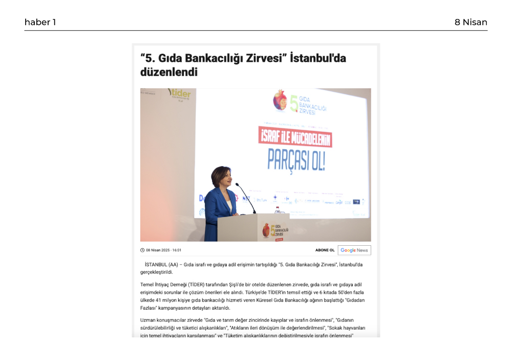 5. Gıda Bankacılığı Zirvesi Düzenlendi